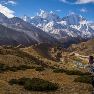 Beautiful views on the way from Tengboche to Lobuche