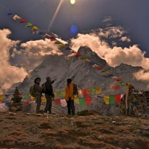 Ama Dablam as seen from a small Pass over Dingboche Village.