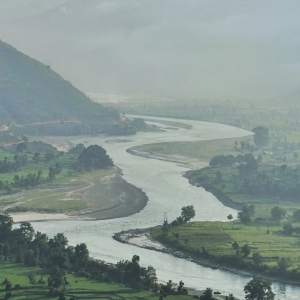 View as you take off from Ramechap Airport to Lukla