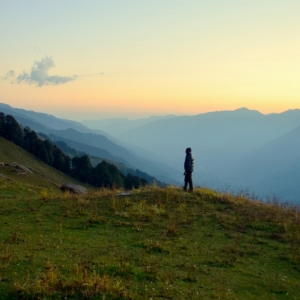 Looking down towards the Kullu Valley on the way to Raori Kholi