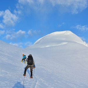 Ascending to the very top of Mera Peak