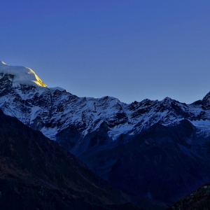 Alpine glow on Bandarpunch peak