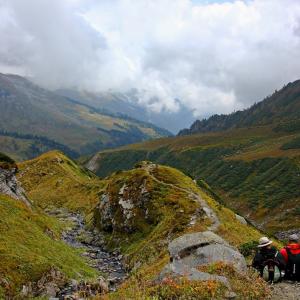 Looking down the way we've come near Kalihani Base Camp