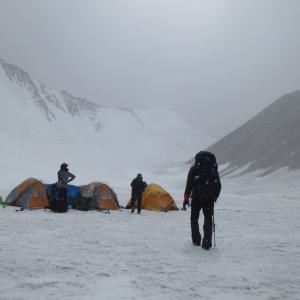 Dzo Jongo Base Camp on the glacier.