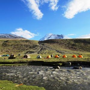 Beautiful Nimaling Campsite by the river.