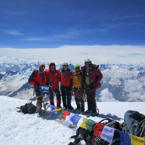 On the summit of Mt.Kun 7077m