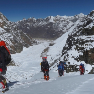 Climbing up from Camp 1 to Camp 2