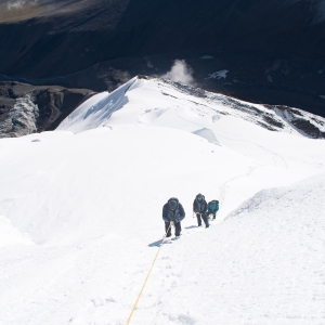 Climbing higher up from our summit camp