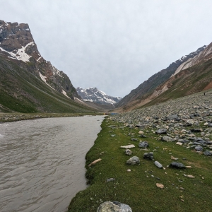 The campsite by the stream